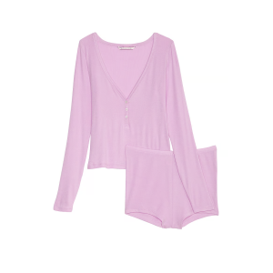 Піжама Ribbed Modal Henley Short Set
