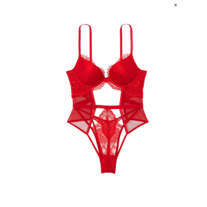 Боді Push-Up Cutout Lace Teddy Lipstick