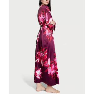 Халат Satin Long Robe Floral Print