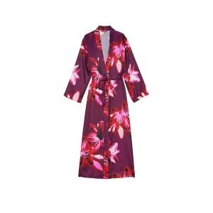 Халат Satin Long Robe Floral Print