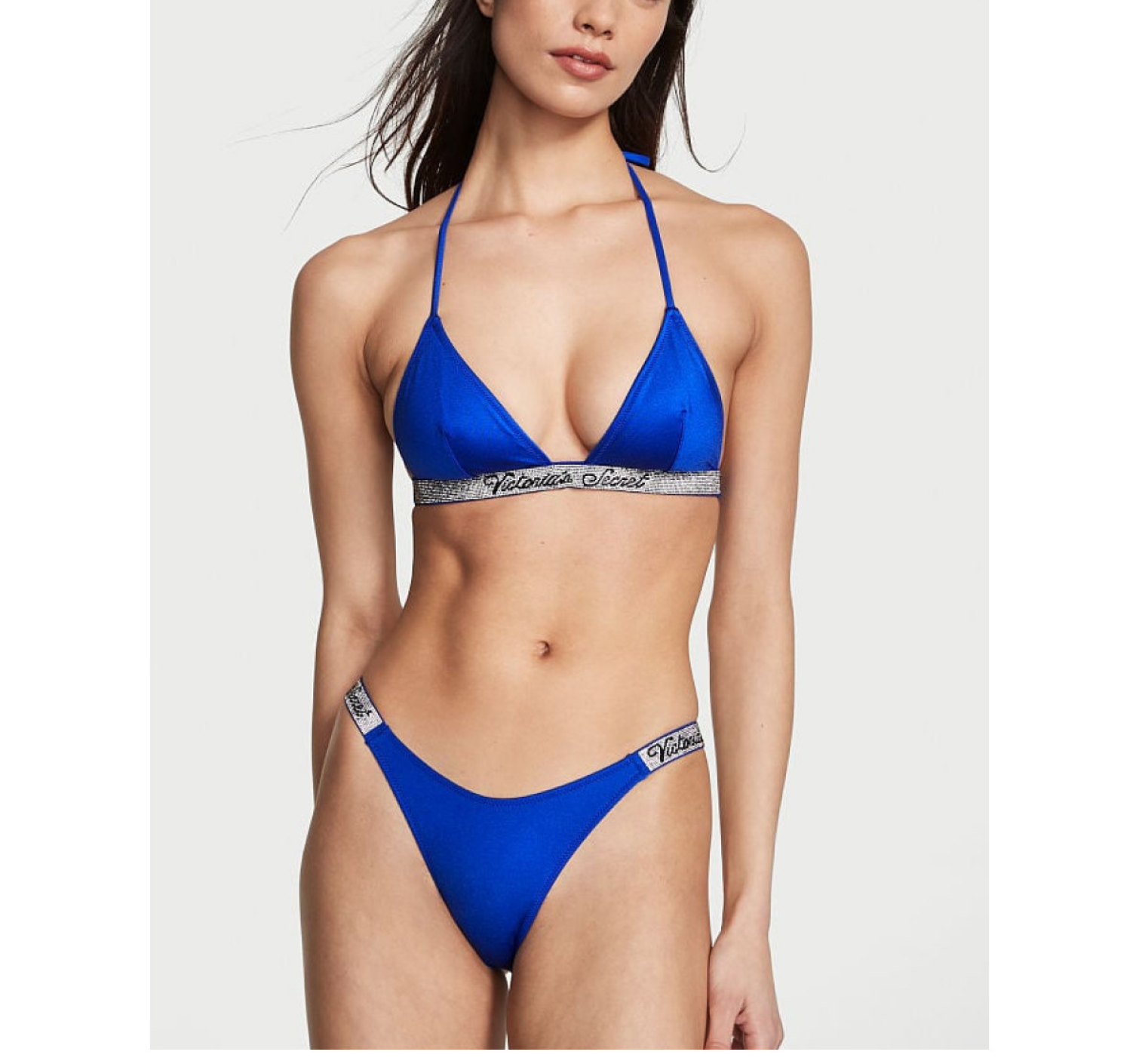 Купальник Shine Strap Triangle Bikini Set Blue Oar