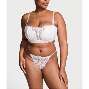Трусики Lace Adjustable V-String Panty White
