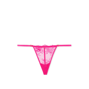 Трусики Rose Lace Adjustable V-String Panty Pink
