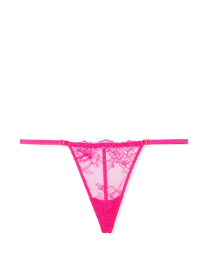 Трусики Rose Lace Adjustable V-String Panty Pink