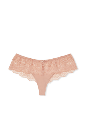 Трусики Lace Trim Hipster Thong Panty Blush