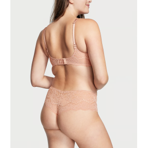 Трусики Lace Trim Hipster Thong Panty Blush