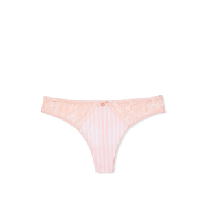 Трусики Smooth Lace Thong Panty Pink Stripe