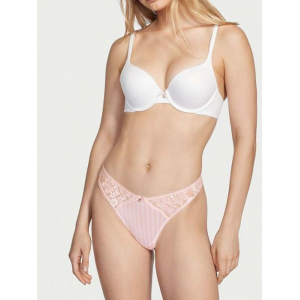 Трусики Smooth Lace Thong Panty Pink Stripe