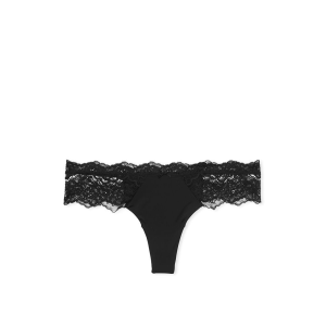Трусики Dream Angels Lace-Trim Thong Panty Black