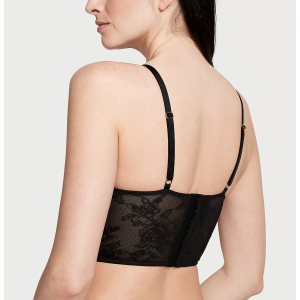 Бюстье Rose Lace & Grommet Push-Up Corset Top Black