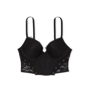 Бюстье Rose Lace & Grommet Push-Up Corset Top Black