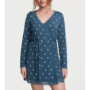 Халат Modal Lace-Trim Robe Blue