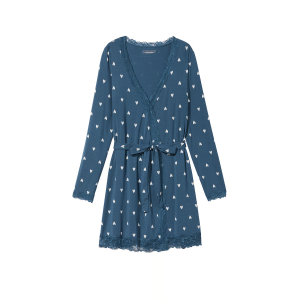 Халат Modal Lace-Trim Robe Blue