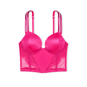 Бюст Double Shine Strap Push-Up Corset Top Hot Pink