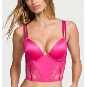 Комплект білизни Double Shine Strap Push-Up Corset Top Set Hot Pink