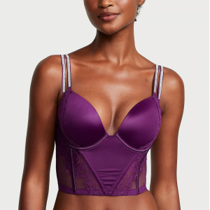 Комплект белья Double Shine Strap Push-Up Corset Top Set Grape Soda