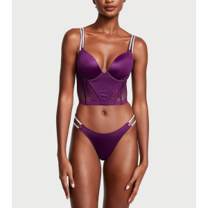 Комплект белья Double Shine Strap Push-Up Corset Top Set Grape Soda