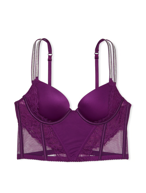 Бюстье Double Shine Strap Push-Up Corset Top Grape Soda