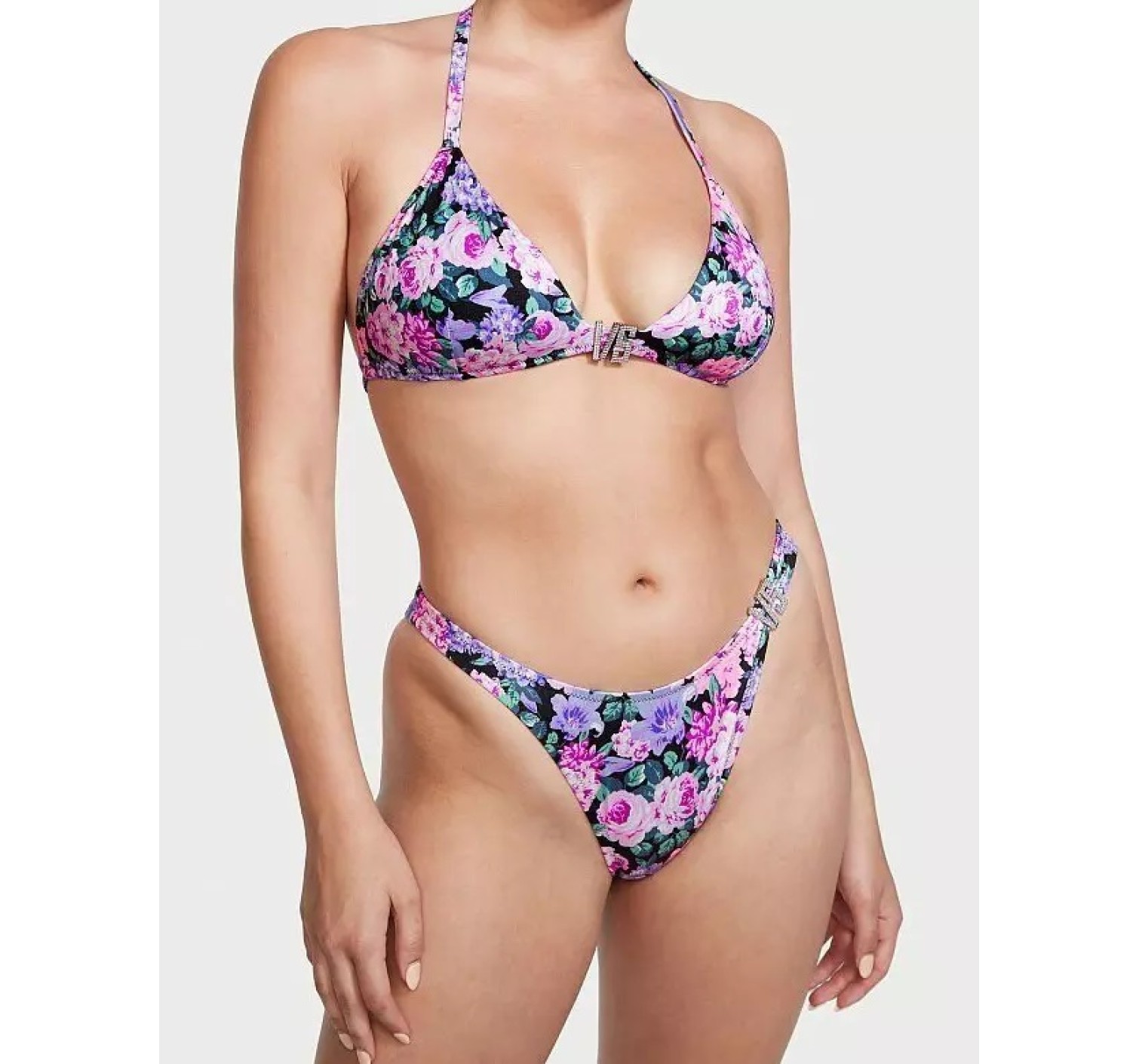 Купальник Triangle Crystal Logo VS Swim Top & Thong Floral