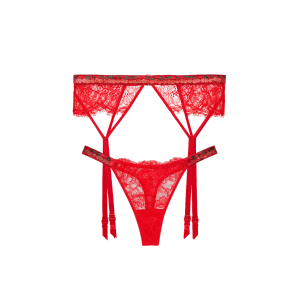 Набір трусики та пояс Shine Strap Lace Garter Belt Set