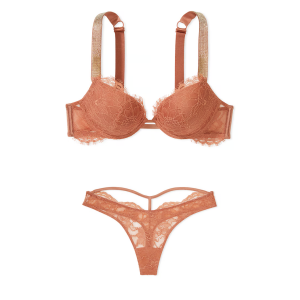 Комплект белья Shine Strap Lace Push-Up Bra Set Chemise