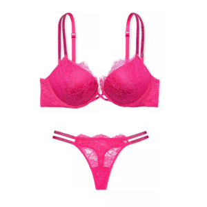 Комплект белья Bombshell Add-2-Cups Shine Strap Lace Push-Up Bra Set
