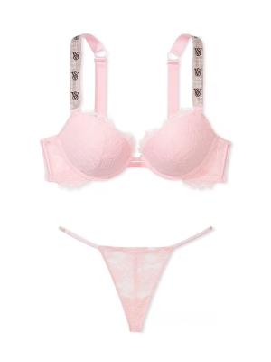 Комплект білизни Shine Strap Push-up Bra Pretty Blossom V-string Set