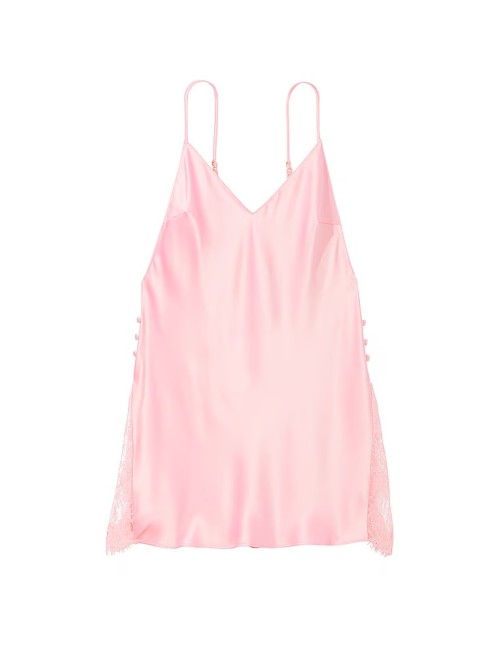 Пеньюар Satin Plunge Lace Slip Angel Pink❤️