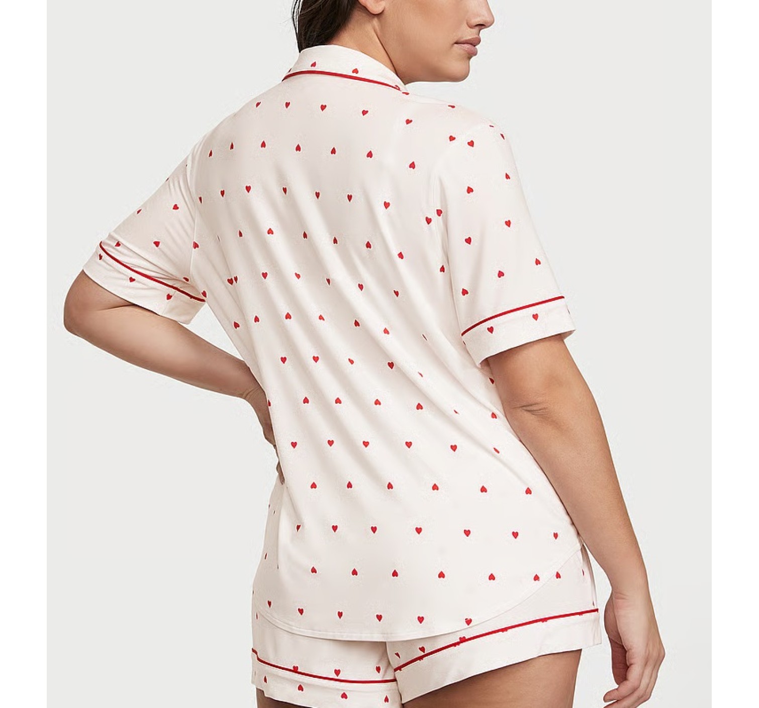 Піжама Modal Short Pajama Set White heart