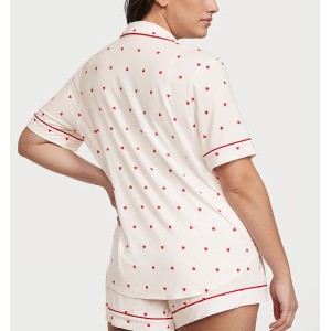 Піжама Modal Short Pajama Set White heart
