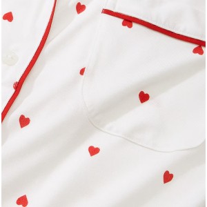 Піжама Modal Short Pajama Set White heart