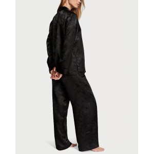 Піжама Satin Long Pajama Set Black Dragon
