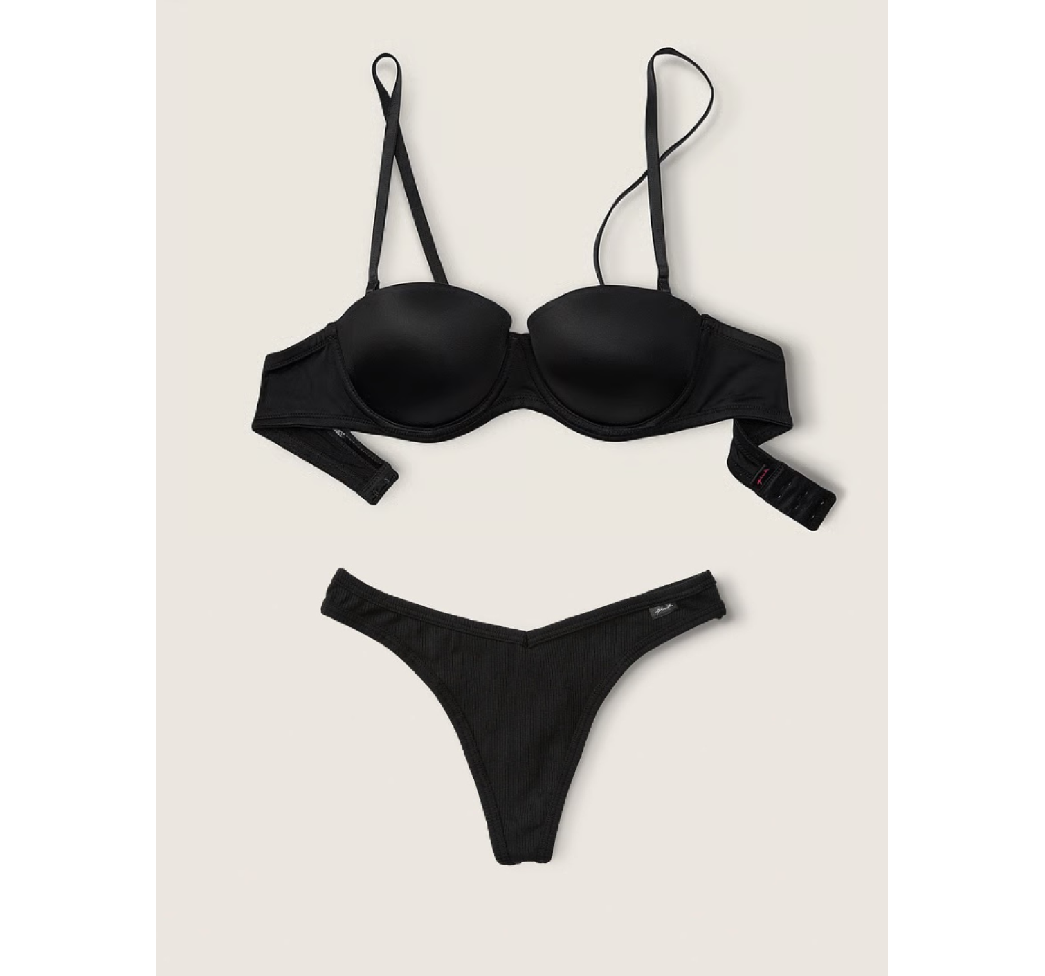 Комплект білизни Victoria's Secret PINK PUSH-UP Bra Black Set