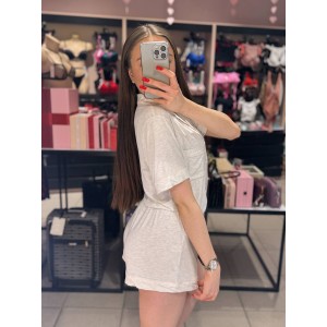 Пижама Modal Short Pajama Set white Grey
