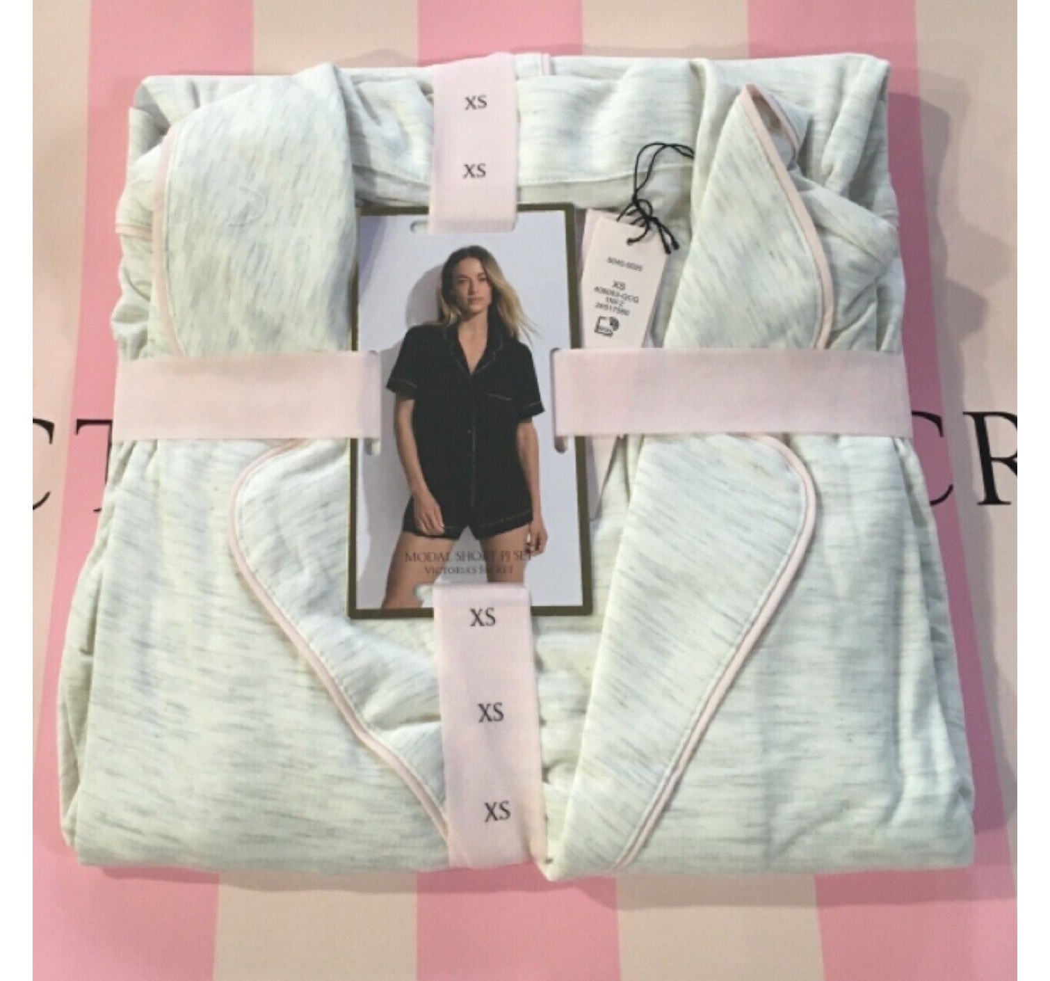 Пижама Modal Short Pajama Set white Grey