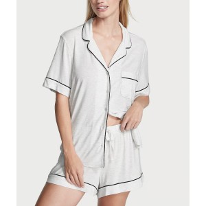 Пижама Modal Short Pajama Set white Grey