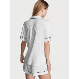 Пижама Modal Short Pajama Set white Grey