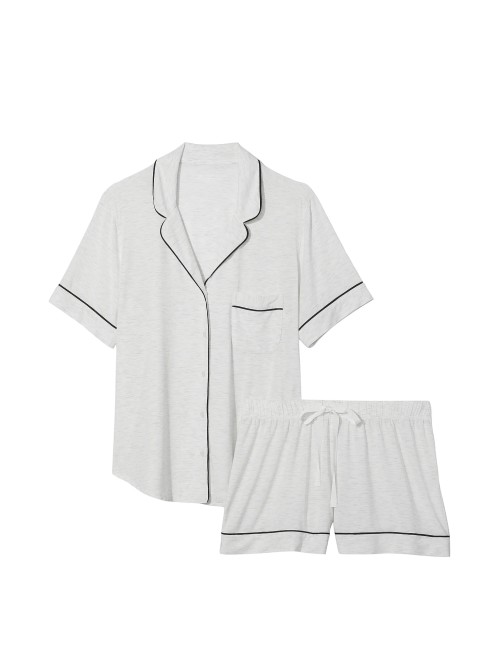 Піжама Modal Short Pajama Set white Grey