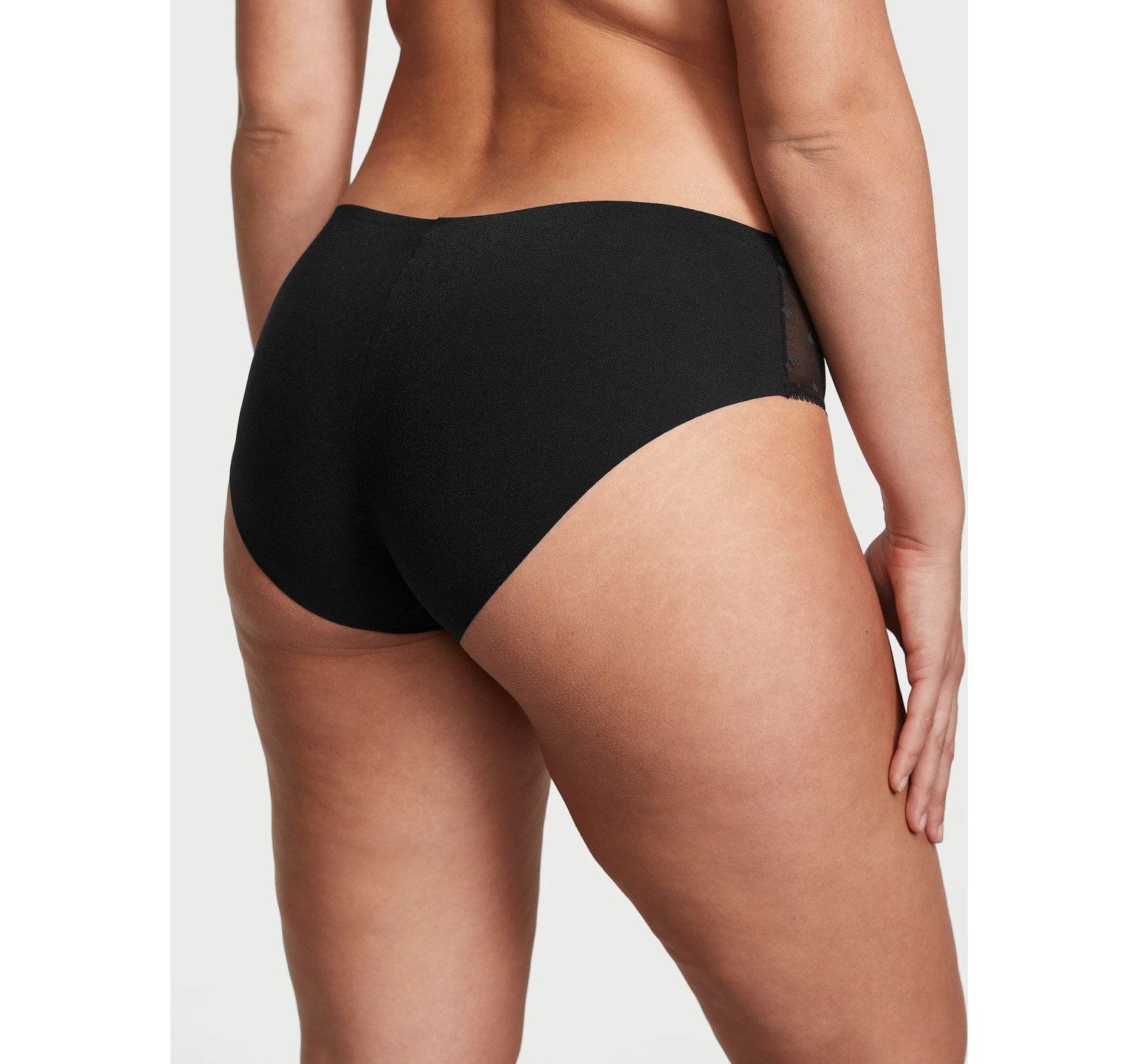 Трусики Lace-Trim No-Show Hiphugger Panty Black