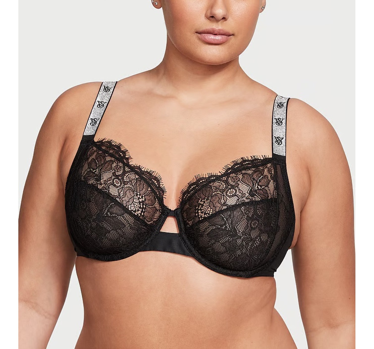 Комплект білизни The Fabulous Full-Cup Shine Strap Lace Bra Black Set