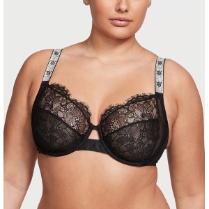 Комплект білизни The Fabulous Full-Cup Shine Strap Lace Bra Black Set