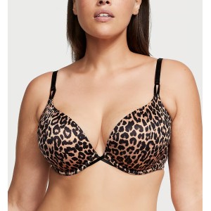 Комплект белья Victoria’s Secret Bra Bombshell Plunge Leopard Set