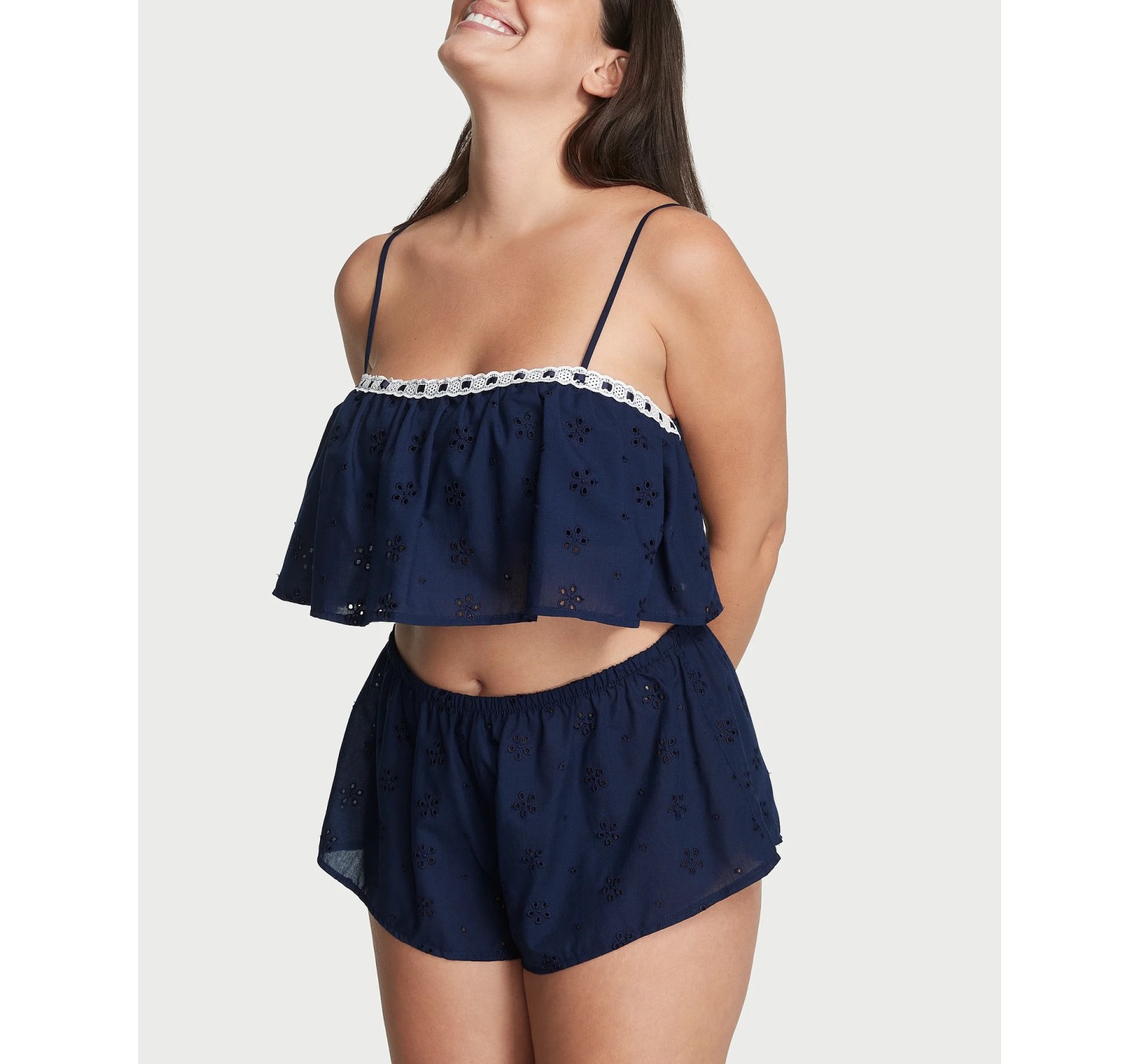 Піжама Cropped Cami Short Set Cotton Blue
