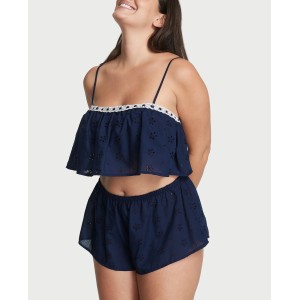 Піжама Cropped Cami Short Set Cotton Blue