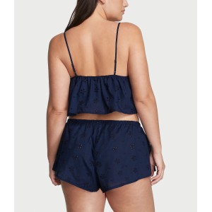 Піжама Cropped Cami Short Set Cotton Blue