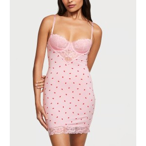 Пеньюар Modal & Lace Cupped Mini Slip Dress Purest Pink Lips