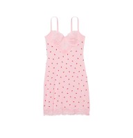 Пеньюар Modal & Lace Cupped Mini Slip Dress Purest Pink Lips