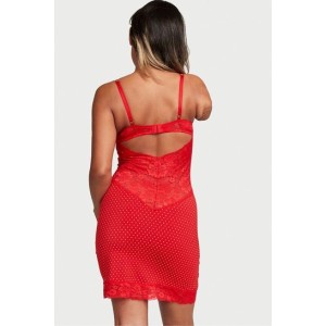 Пеньюар Modal & Lace Cupped Mini Slip Dress Lipstick Pin Dots