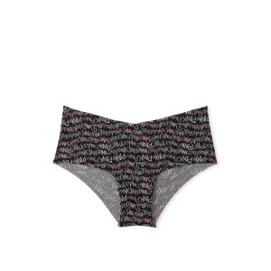 Трусики No Show Cheeky Black Font Print