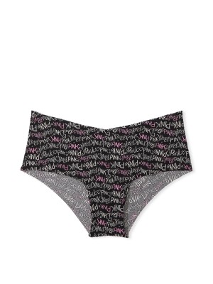 Трусики No Show Cheeky Black Font Print